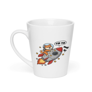 Shiba Inu Rocket Latte Mug – To the Moon!