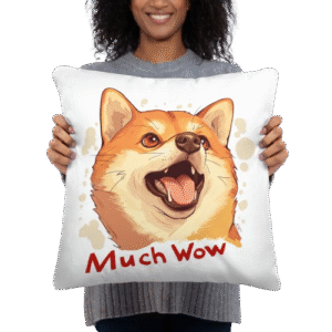 Shiba Inu 'Much Wow' Meme Pillow