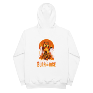 Premium Eco Shiba Inu Hoodie - "Burn to Rise"
