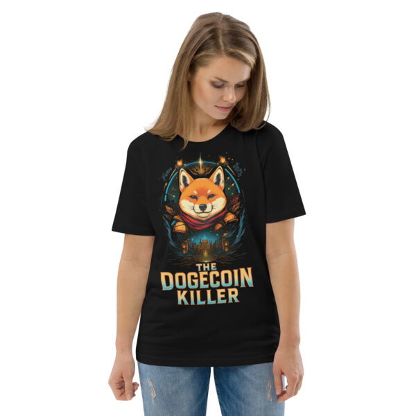 Shiba Inu "The Doge Killer" Unisex Organic Cotton Graphic T-Shirt - Image 2
